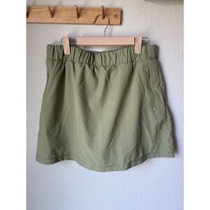 Telluride Clothing Co Green Athletic Skort Elastic Waist Zip Pocket‎